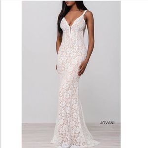White Lace Jovani 48994 Gown Prom/Pageant